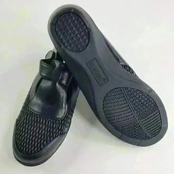 Stretch'n Form by Beacon Adjustable Strap Black Women Comfort Shoes Size 6W New - Picture 4 of 12